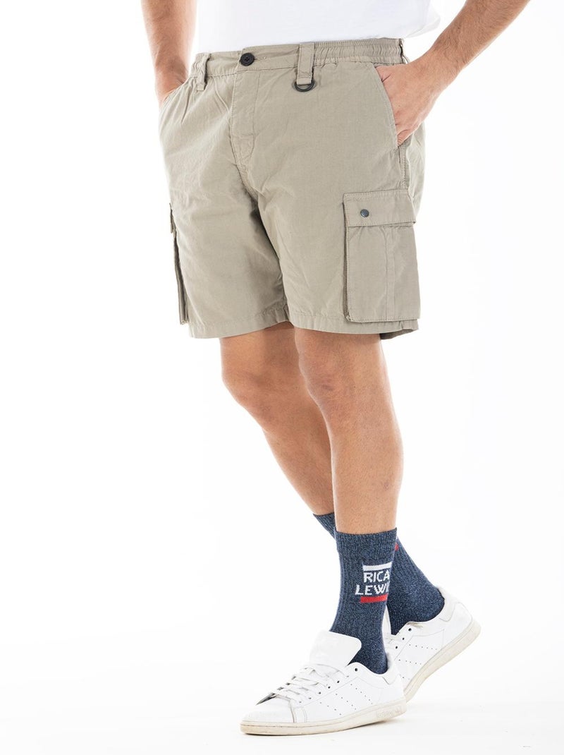 Bermuda coton coupe cargo ASHER 'Rica Lewis' Beige - Kiabi
