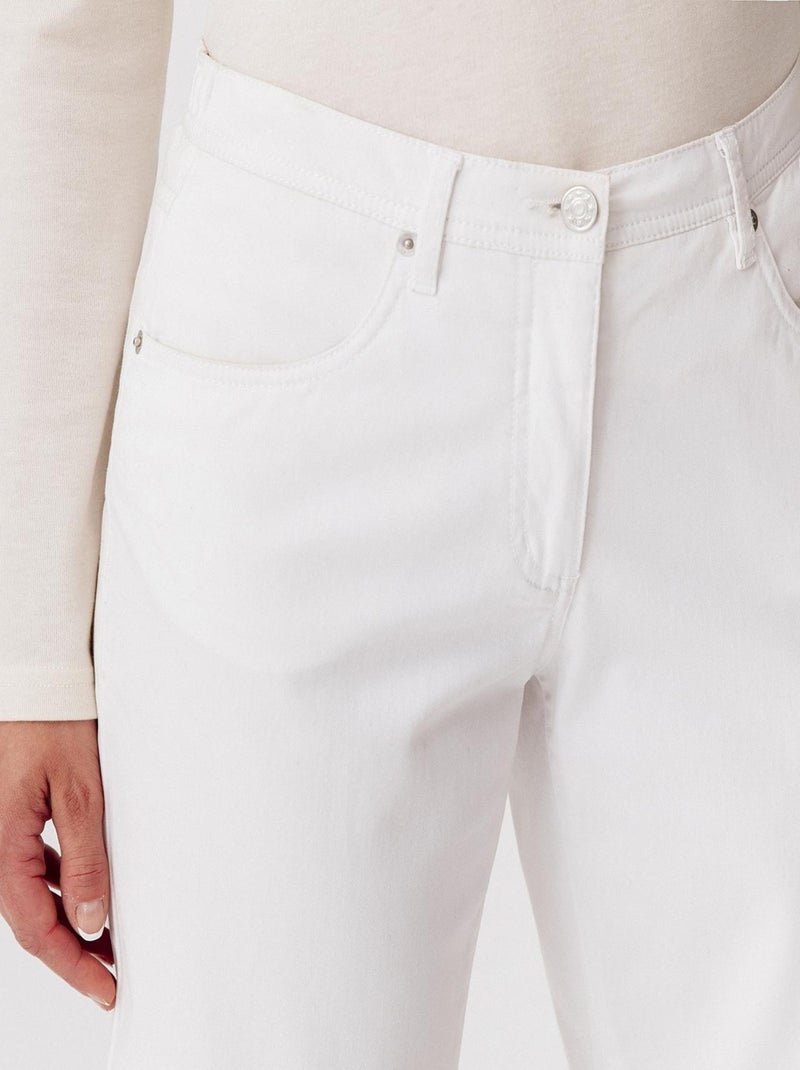 Bermuda coton extensible - Damart Blanc - Kiabi