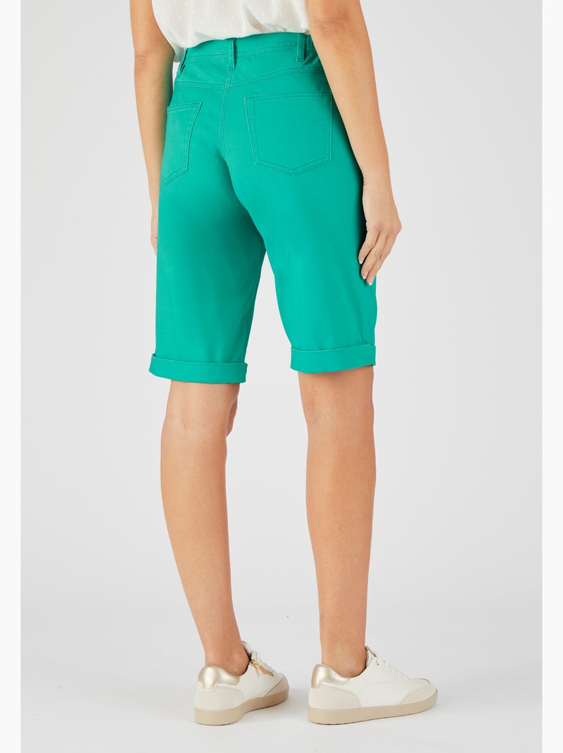 Bermuda coton extensible - Damart Turquoise - Kiabi
