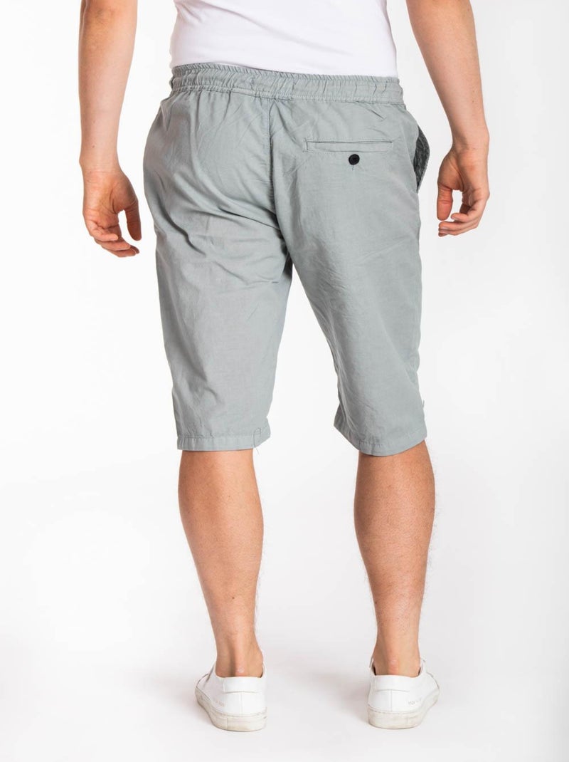 Bermuda coton lin MANNY 'Rica Lewis' Gris - Kiabi