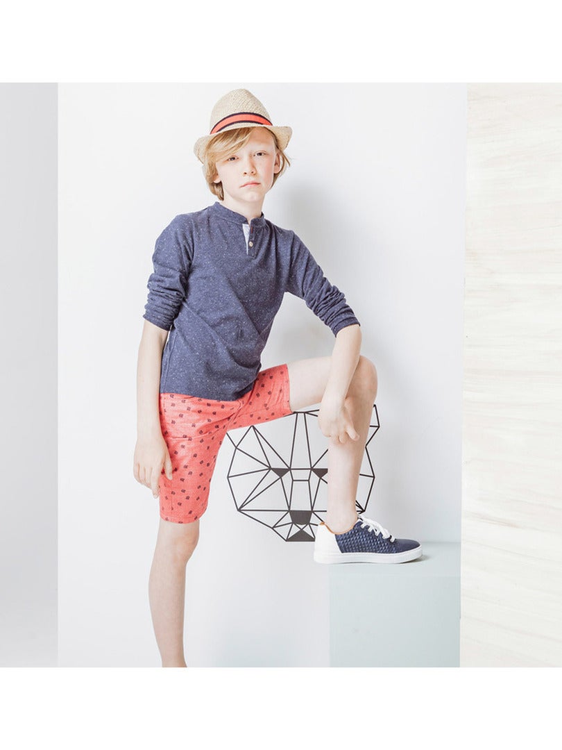 Short Bermuda Garçon George – Rayé Rouge – Taille 2-3 Ans – Lien – Bain/natation