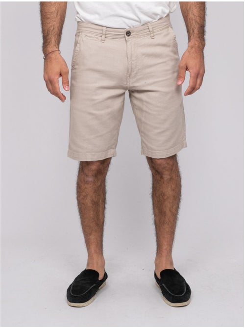 Bermuda coton slub BELKINO - Kiabi