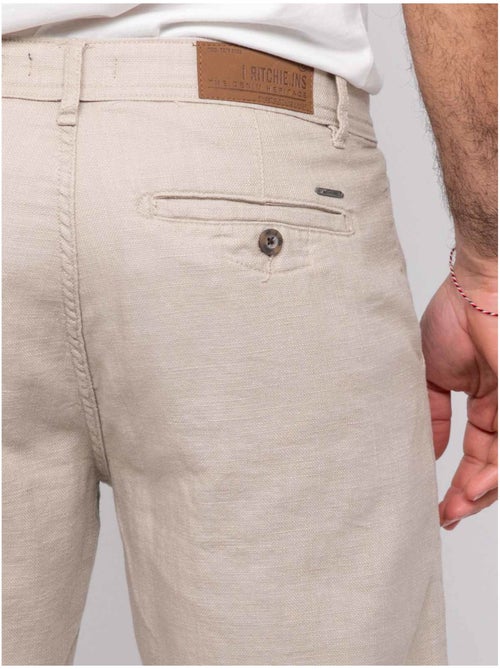 Bermuda coton slub BELKINO - Kiabi