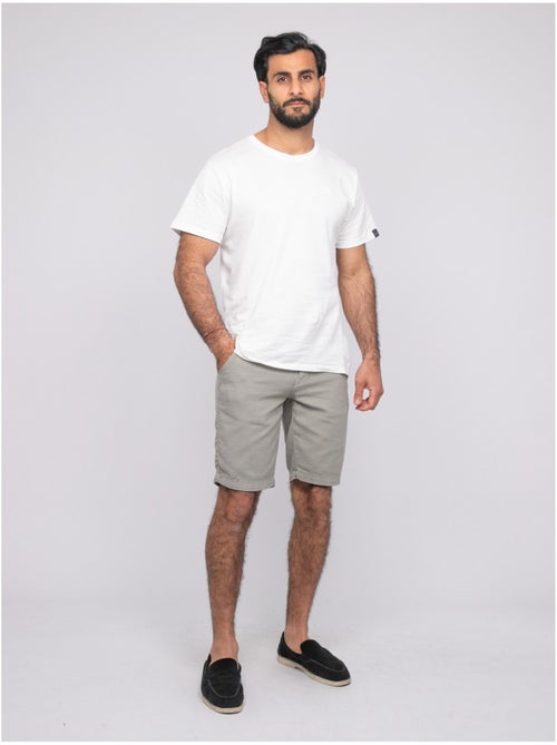 Bermuda coton slub BELKINO - Kiabi