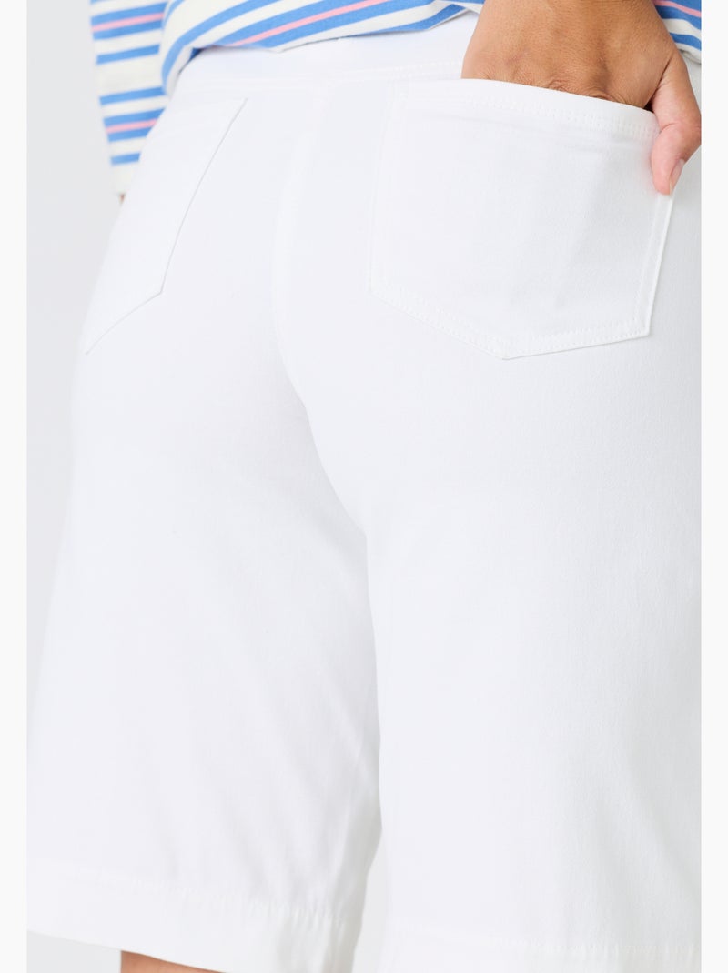 Bermuda coton stretch - Damart Blanc cassé - Kiabi
