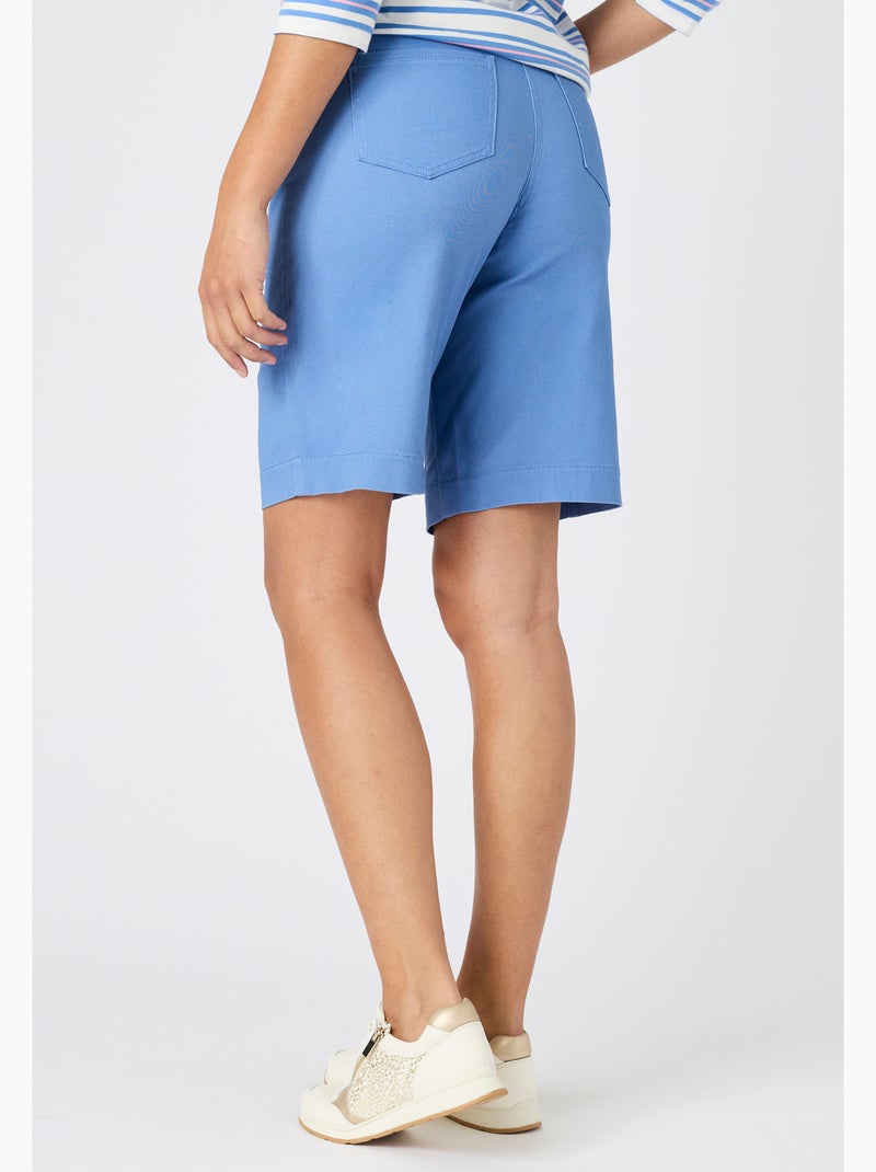 Bermuda coton stretch - Damart Bleu clair - Kiabi