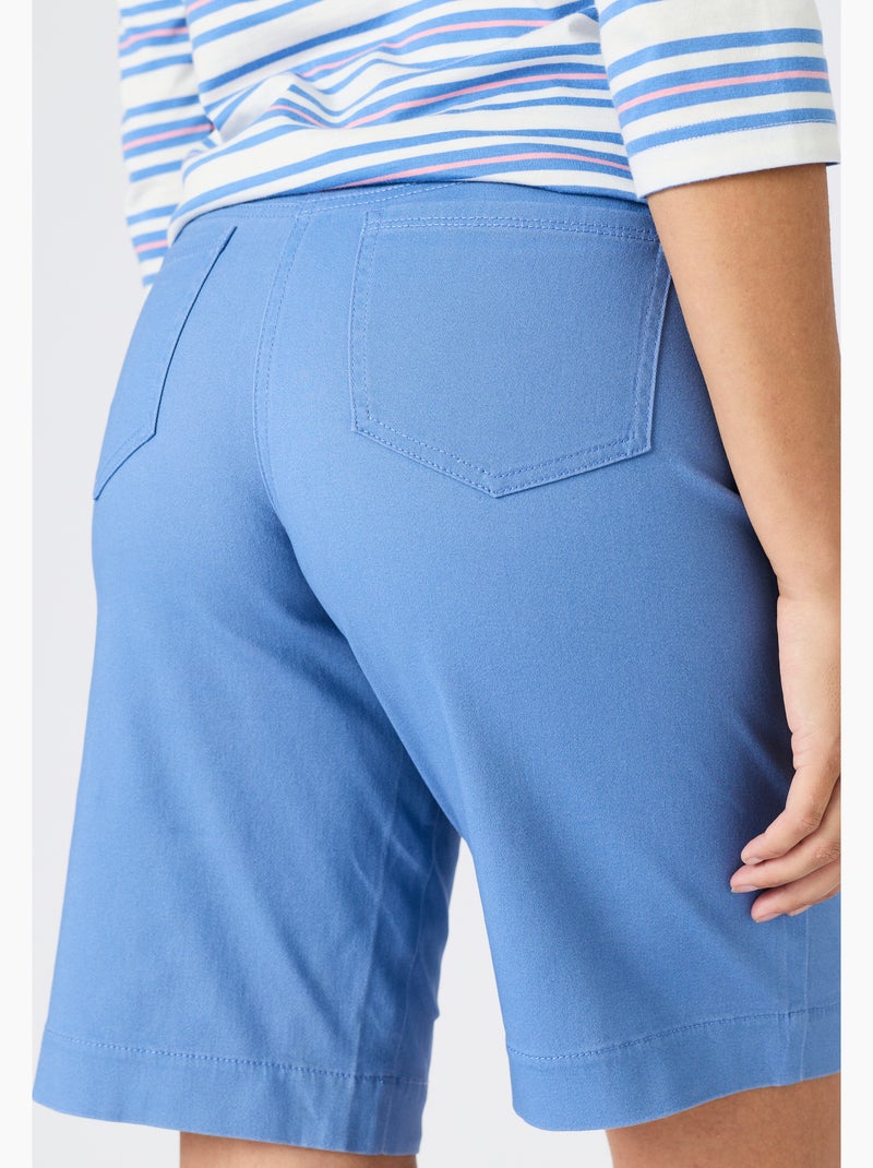 Bermuda coton stretch - Damart Bleu clair - Kiabi