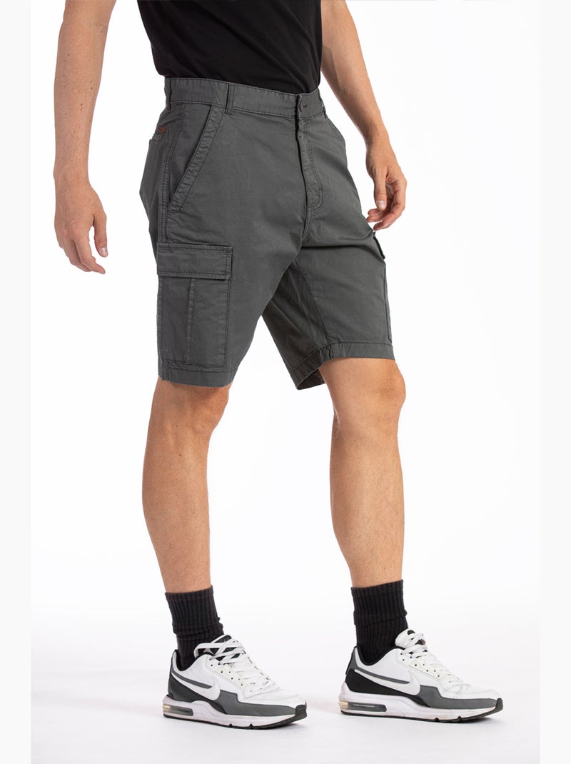Bermuda coupe cargo stretch FRANKY Gris - Kiabi