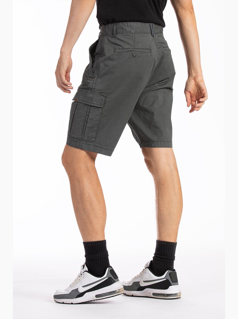 Bermuda coupe cargo stretch FRANKY Gris - Kiabi