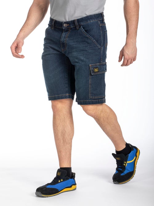 Bermuda coupe charpentier denim stretch DENIM 'Rica Lewis' - Kiabi
