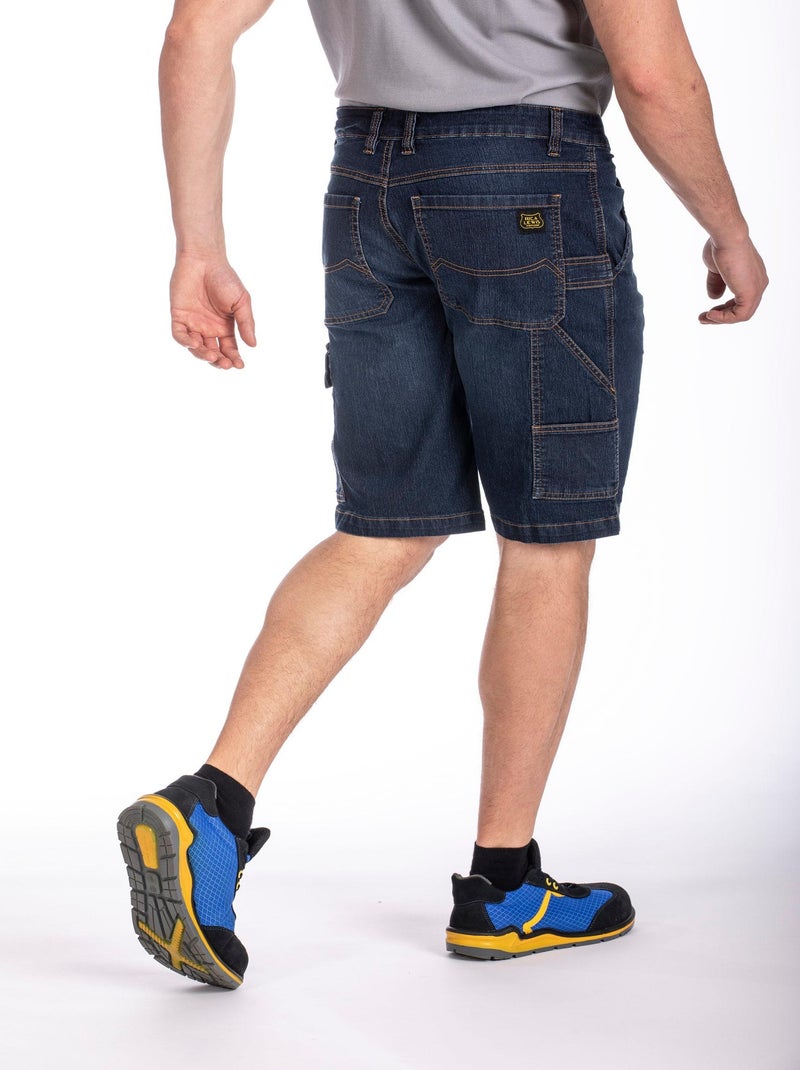 Bermuda coupe charpentier denim stretch DENIM 'Rica Lewis' Bleu - Kiabi