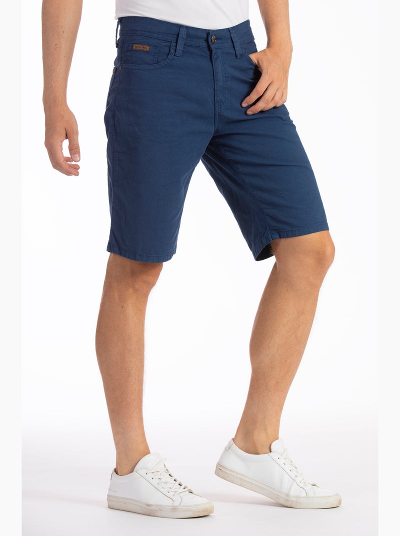 Bermuda coupe droite relax toile coton GENESYX Bleu - Kiabi