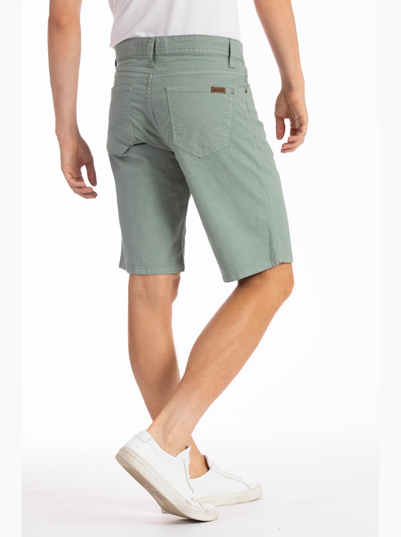 Bermuda coupe droite relax toile coton GENESYX Vert - Kiabi
