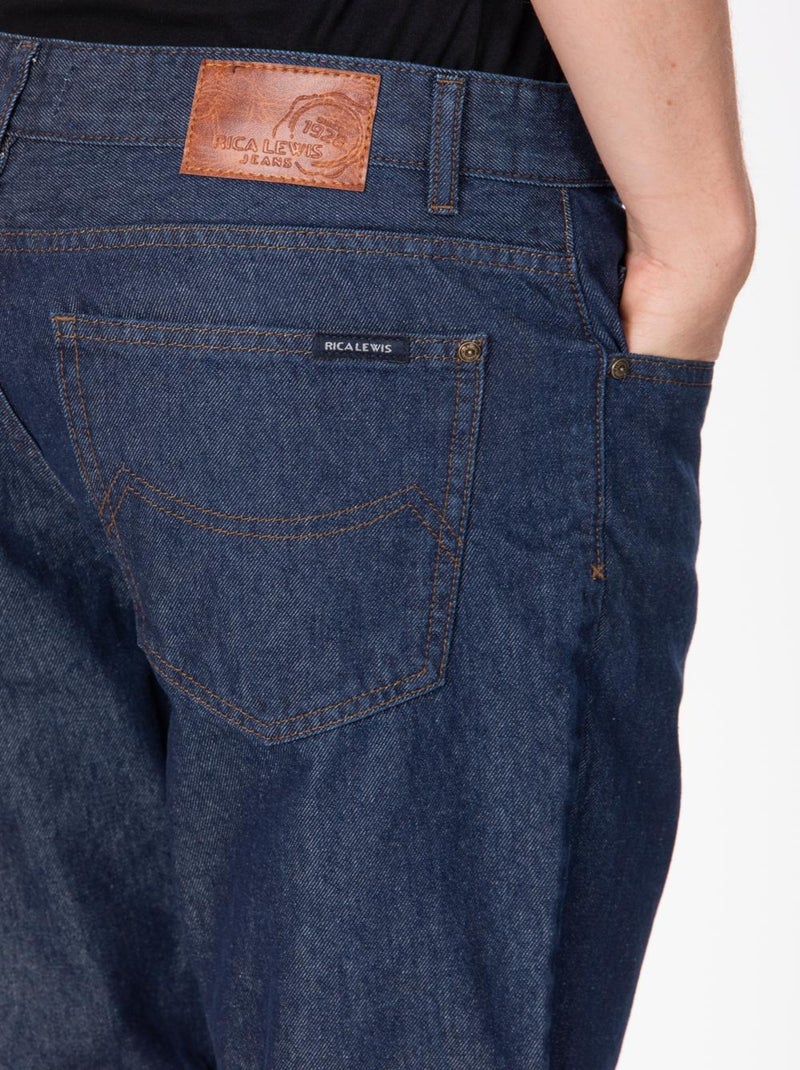 Bermuda coupe relax denim léger brut ACE 'Rica Lewis' Bleu - Kiabi