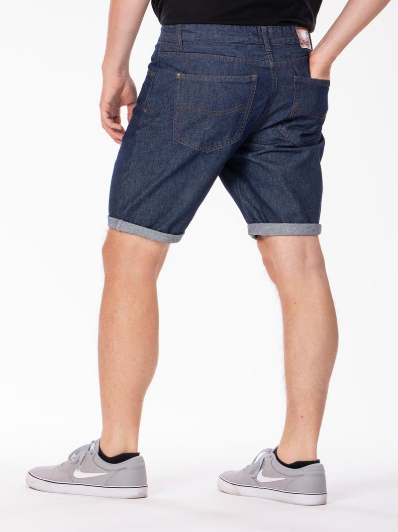 Bermuda coupe relax denim léger brut ACE 'Rica Lewis' Bleu - Kiabi
