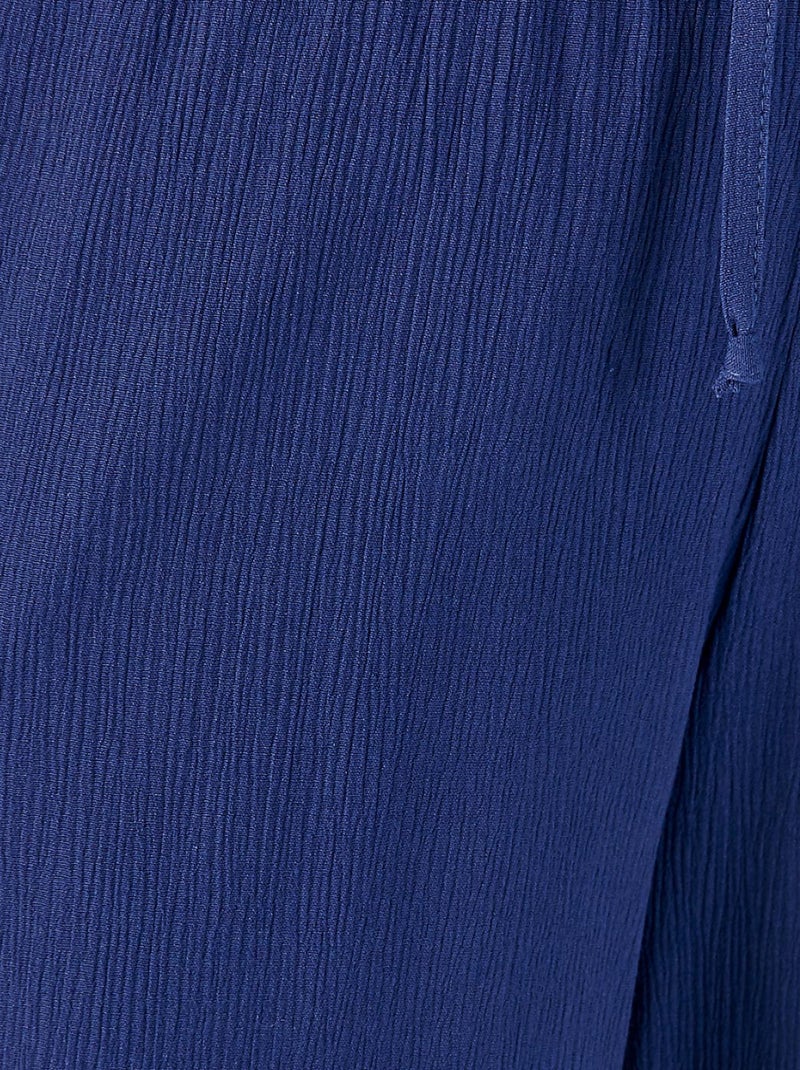 Bermuda crépon léger - Damart Bleu marine - Kiabi