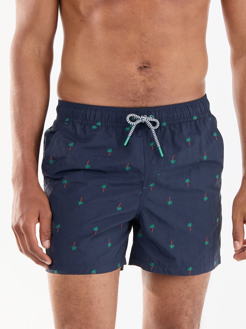 Bermuda de bain à motif Bleu - Kiabi