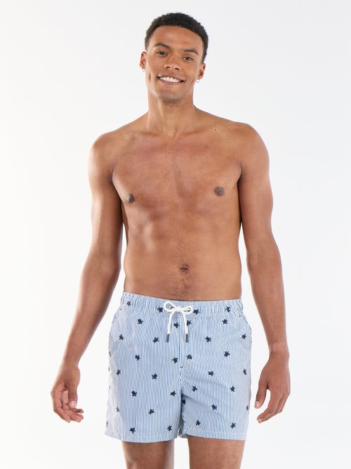 Bermuda de bain à motif - Kiabi
