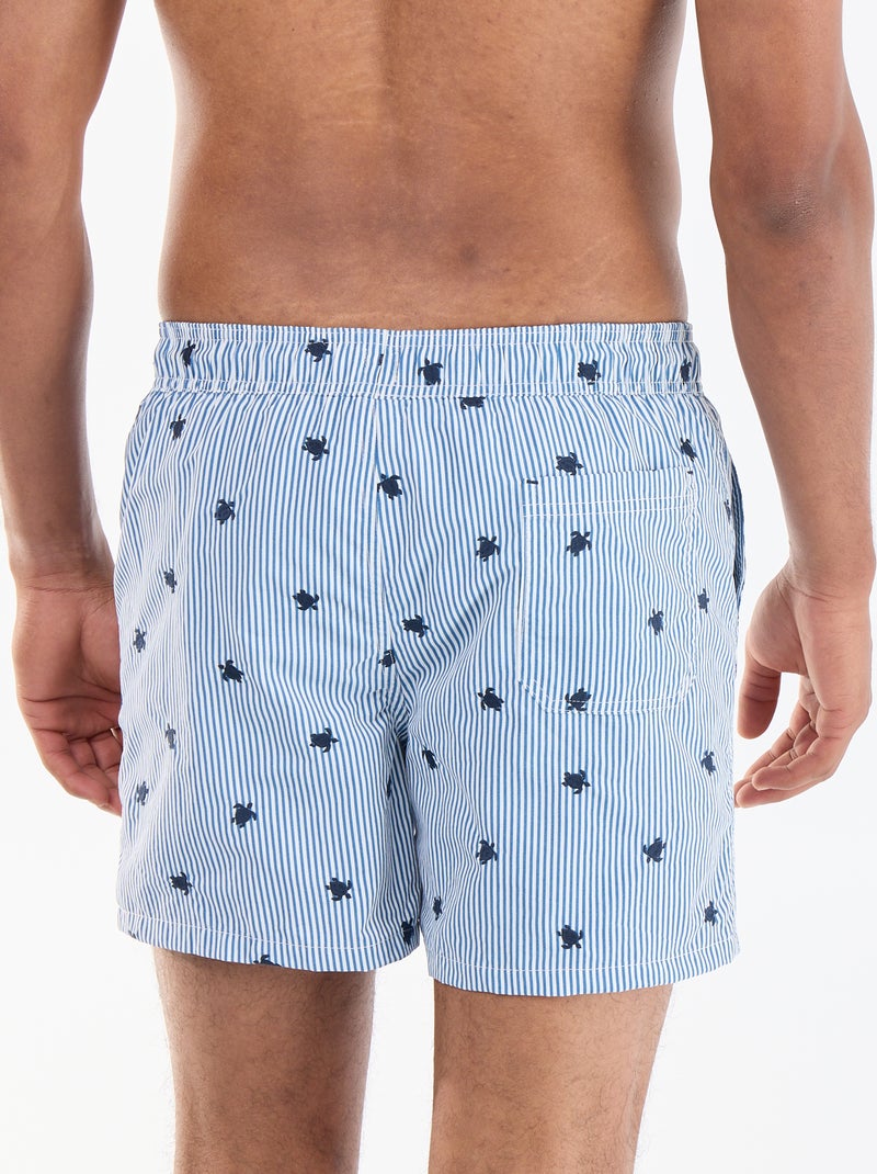 Bermuda de bain à motif Bleu - Kiabi
