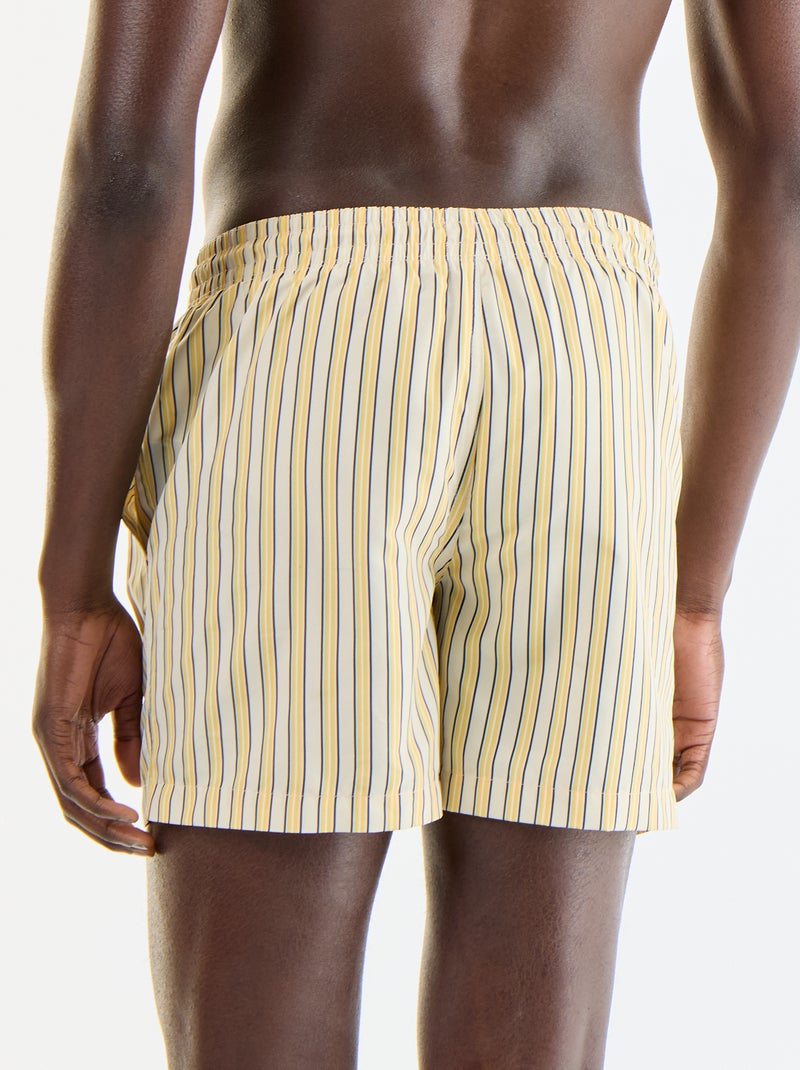Bermuda de bain à motif Jaune - Kiabi
