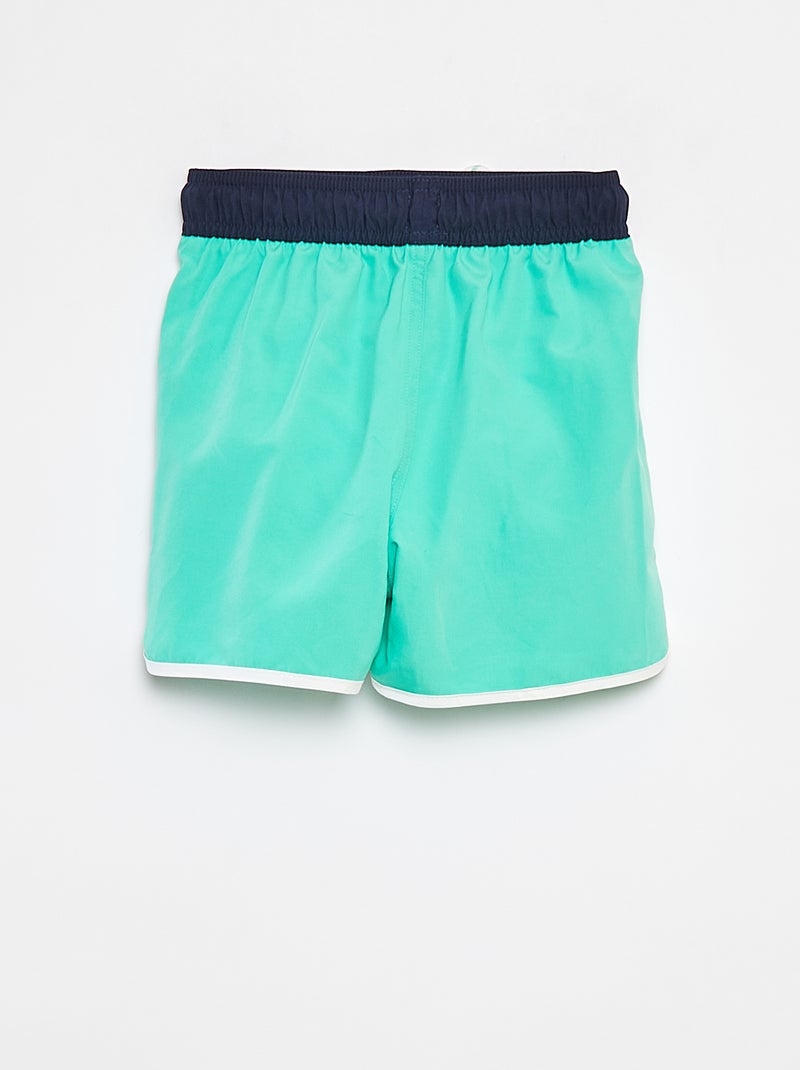 Bermuda de bain avec cordons de serrage VERT - Kiabi