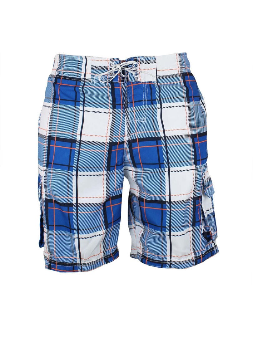 Bermuda / Short De Bain Diesel Homme - Taille 42 - Couleur Bleu Et Rose - Occasion Très Bon état