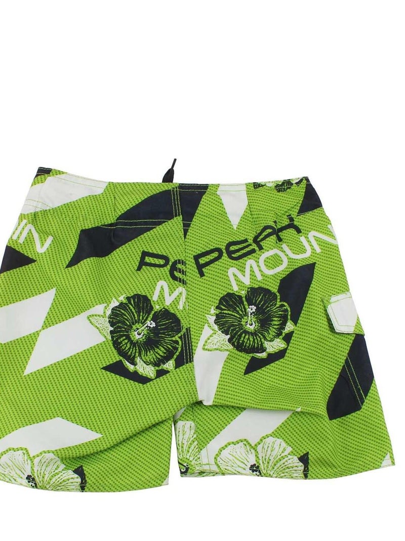 Bermuda de bain garçon ECIDJI - PEAK MOUNTAIN Vert - Kiabi