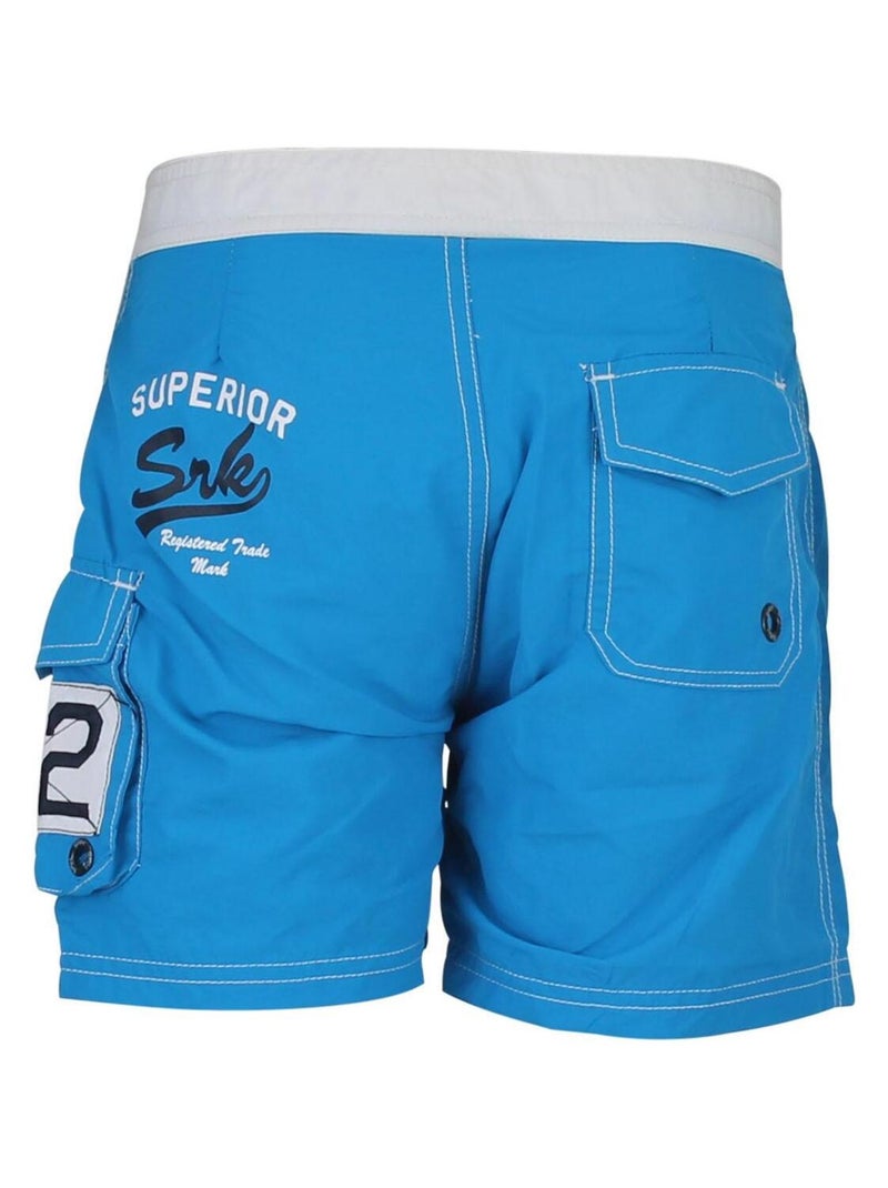 Bermuda de bain garçon ECOFRI - SRK Bleu - Kiabi