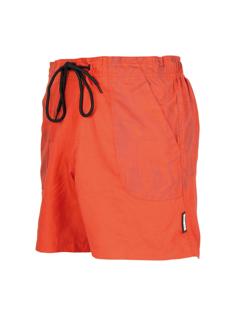 Bermuda de bain homme Imprimé Traveler Athena Rouge - Kiabi