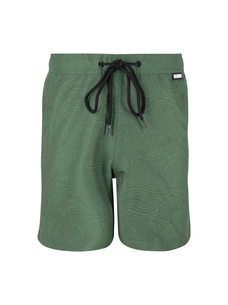 Bermuda de bain homme Traveler Athena Vert - Kiabi