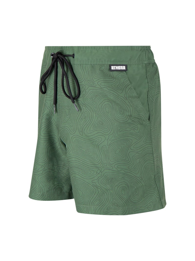 Bermuda de bain homme Traveler Athena Vert - Kiabi