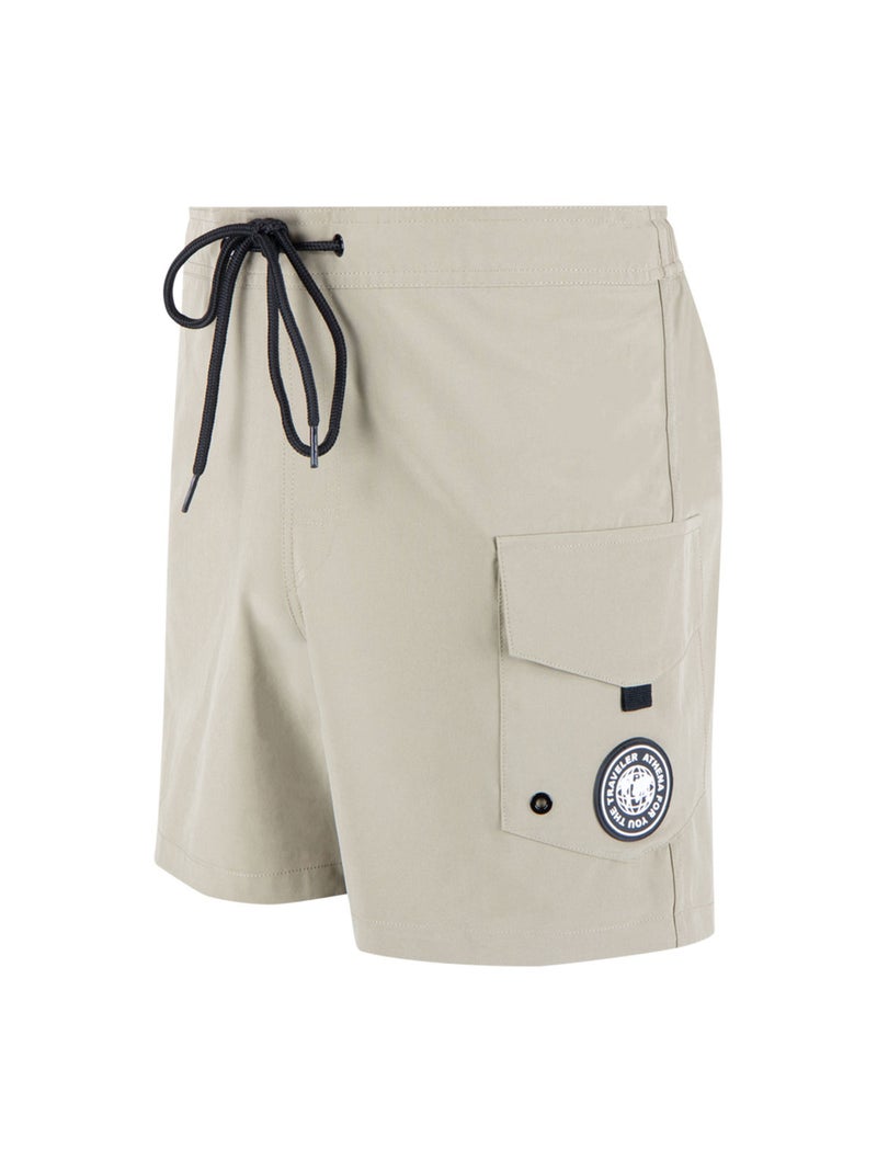 Bermuda de bain medium homme Construction traveler Athena Jaune - Kiabi