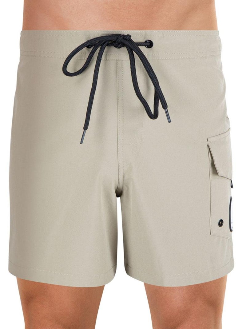 Bermuda de bain medium homme Construction traveler Beige - Kiabi