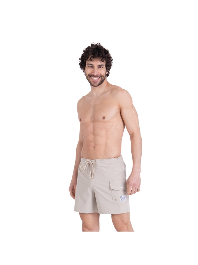 Bermuda de bain medium homme Traveler Stretch Athena Beige - Kiabi