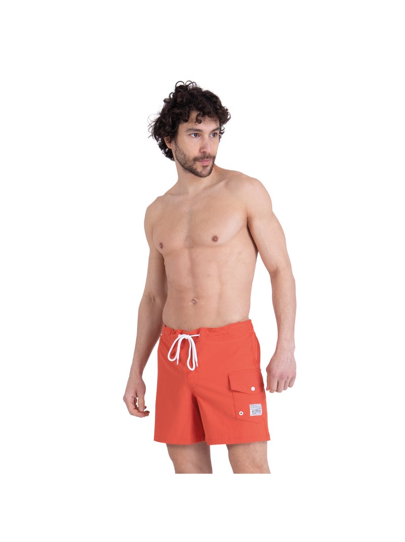 Bermuda de bain medium homme Traveler Stretch Athena Orange - Kiabi