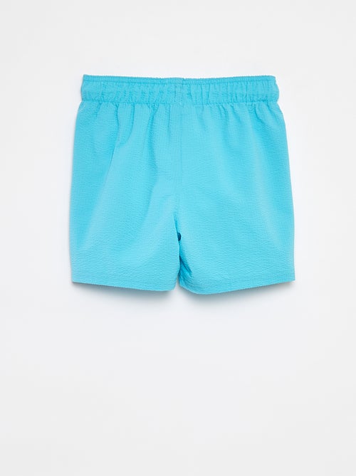 Bermuda de bain uni avec cordons de serrage - Kiabi