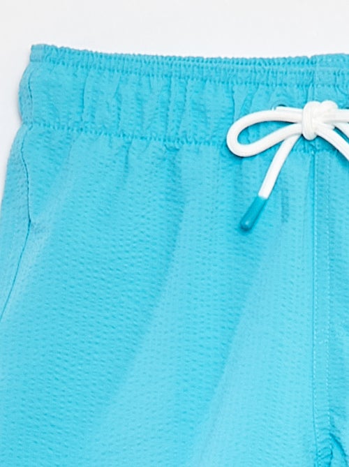Bermuda de bain uni avec cordons de serrage - Kiabi