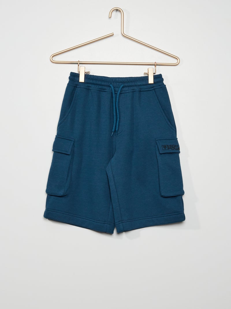 Bermuda de sport en molleton bleu - Kiabi