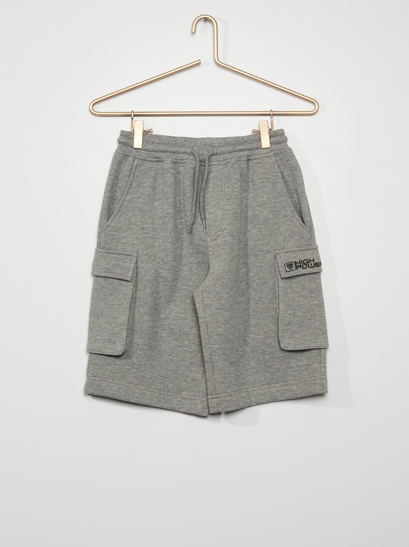 Bermuda de sport en molleton GRIS - Kiabi