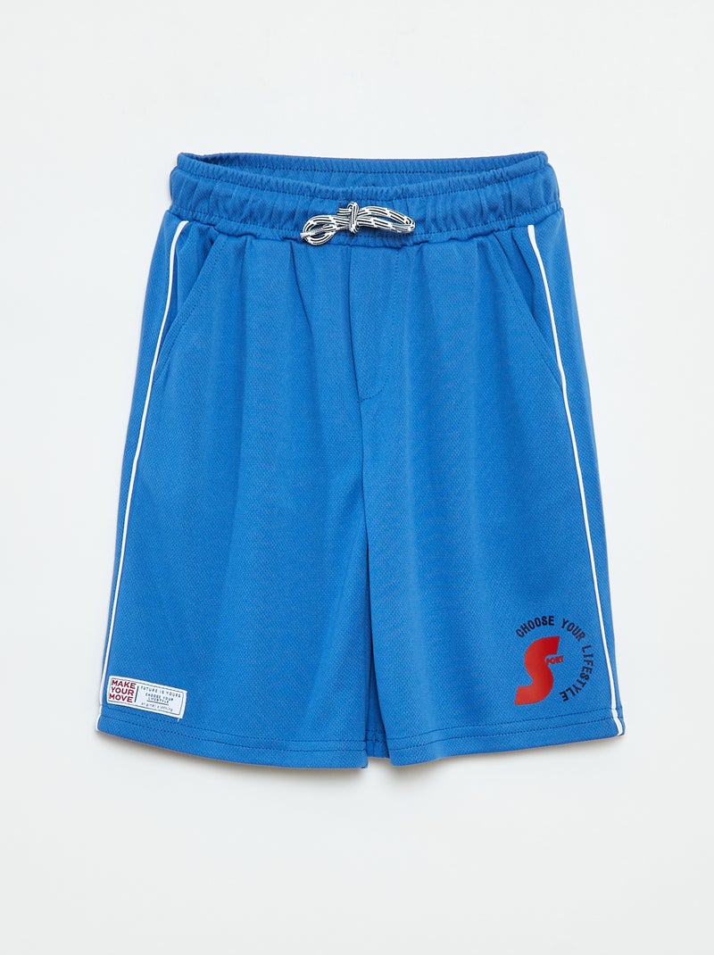 Bermuda de sport léger avec poches Bleu - Kiabi