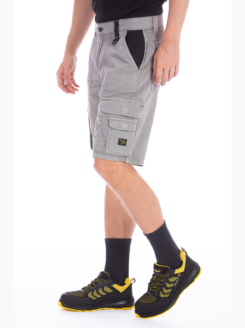 Bermuda de travail en denim léger renforcé BREEZ2 Gris - Kiabi