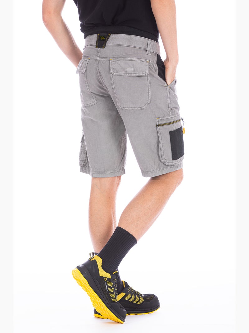 Bermuda de travail en denim léger renforcé BREEZ2 Gris - Kiabi