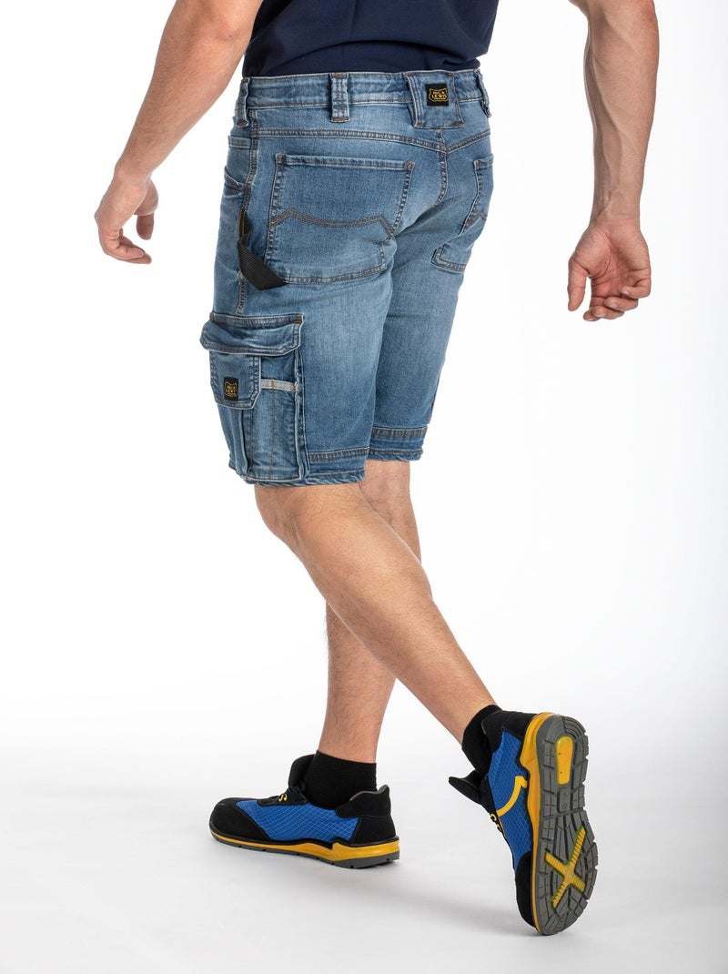 Bermuda de travail multi-poches denim stretch DENIM 'Rica Lewis' Bleu - Kiabi