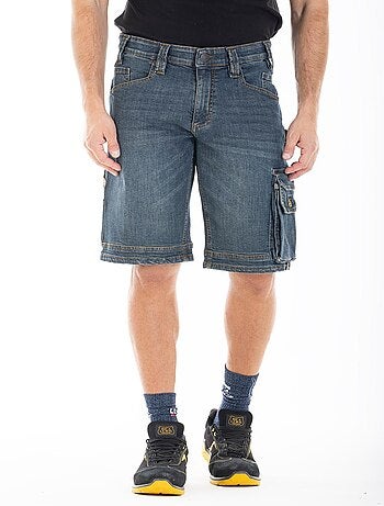Bermuda de travail multi-poches stretch dirty DENIM 'Rica Lewis'