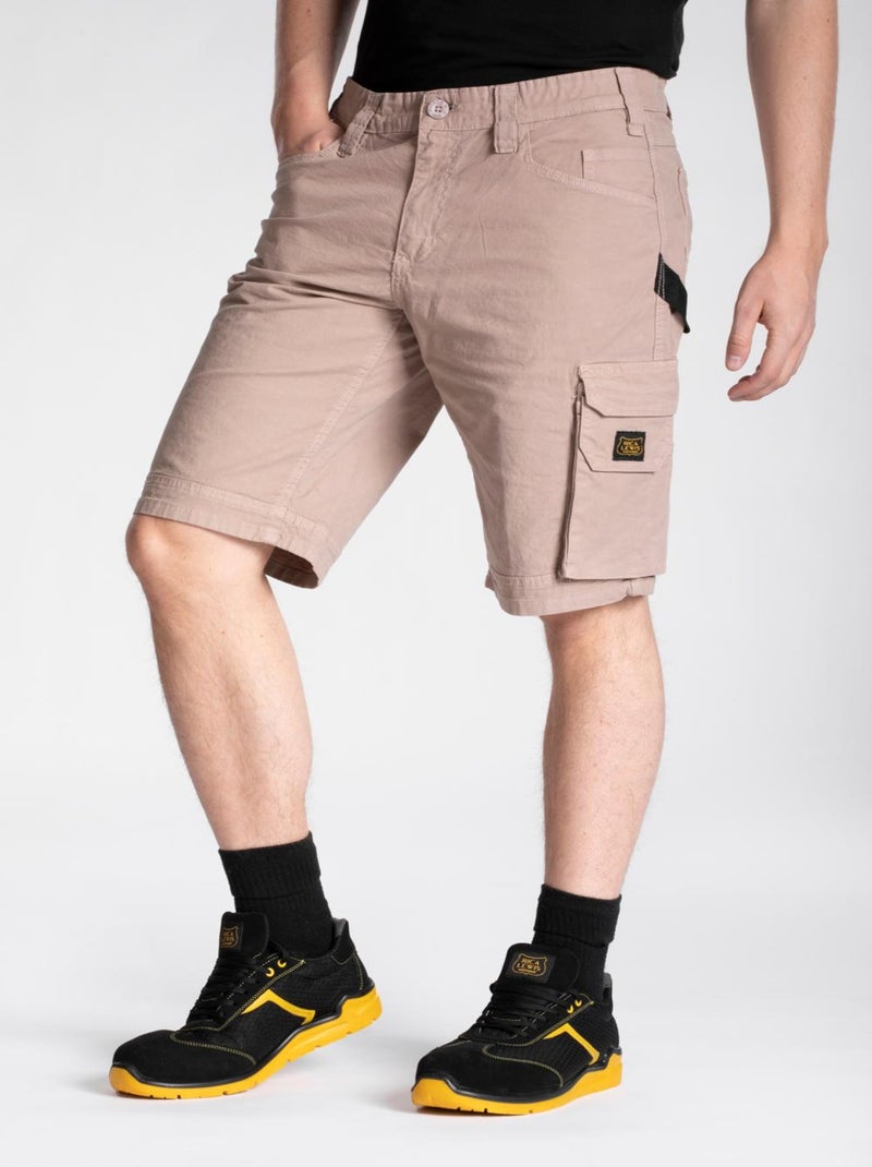 Bermuda de travail stretch SUNJOB 'Rica Lewis' Beige - Kiabi