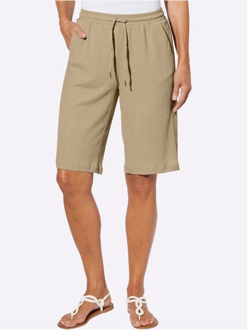 Bermuda décontracté à ceinture élastique et poches pratiques - taille standard - moda vilona - Kiabi Bermuda décontracté à ceinture élastique et poches pratiques - taille standard - moda vilona - Kiabi