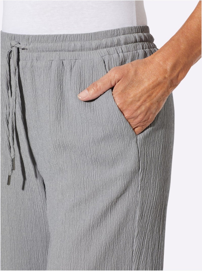 Bermuda décontracté à ceinture élastique et poches pratiques - Taille standard - Moda Vilona Gris foncé - Kiabi
