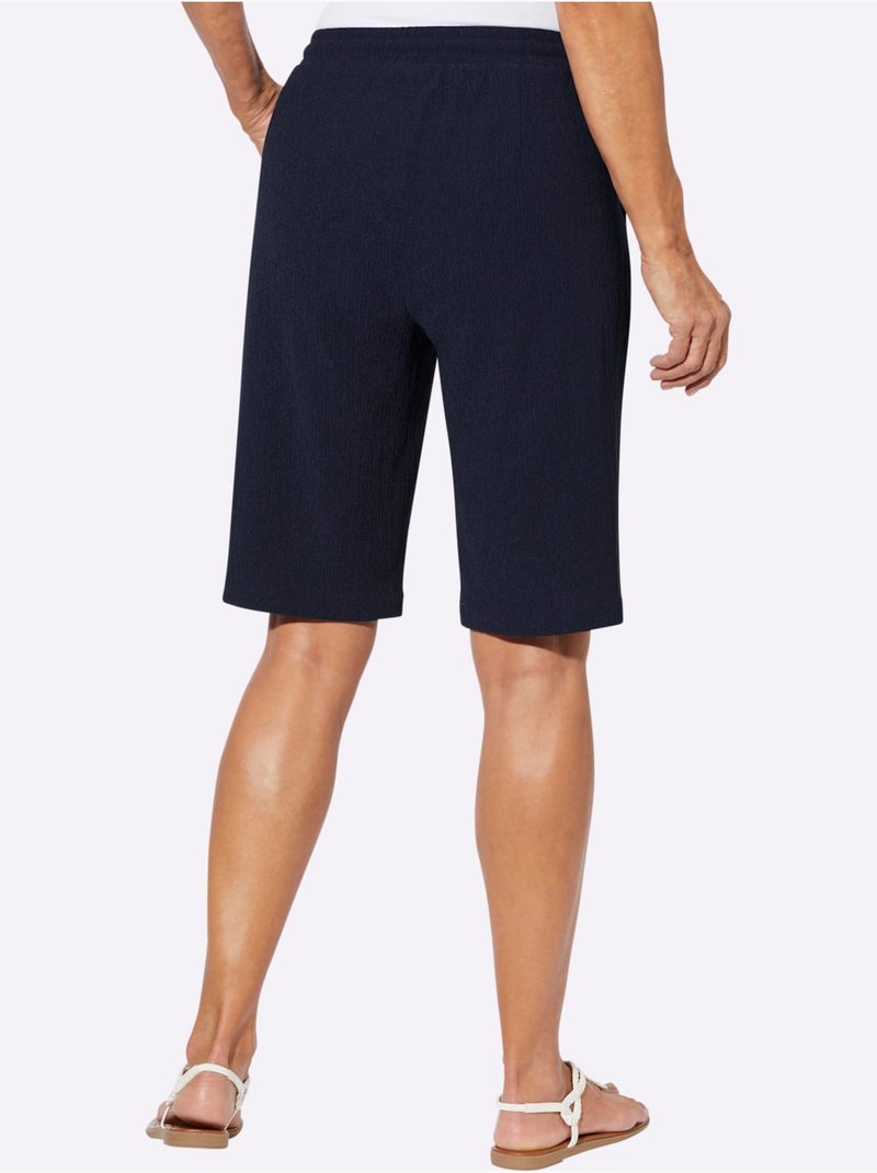 Bermuda décontracté avec ceinture élastique et poches pratiques - taille standard - moda vilona Bleu marine - Kiabi