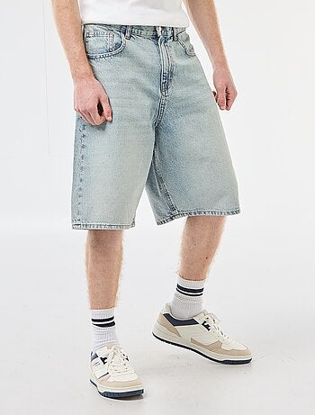 Bermuda denim baggy en coton