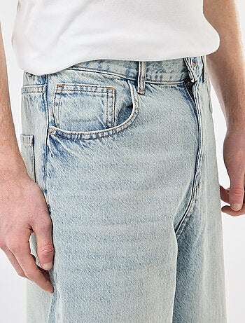 Bermuda denim baggy en coton
